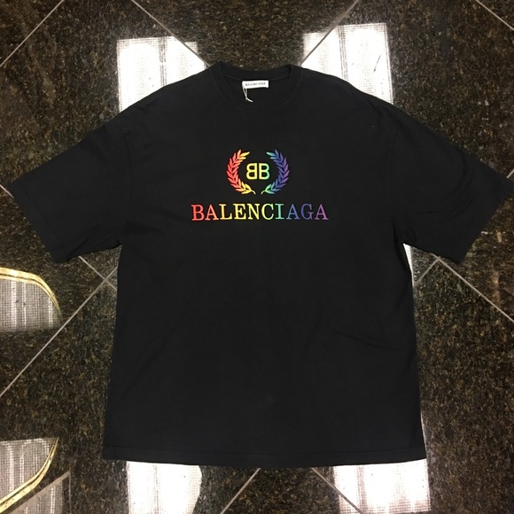 balenciaga shirt rainbow